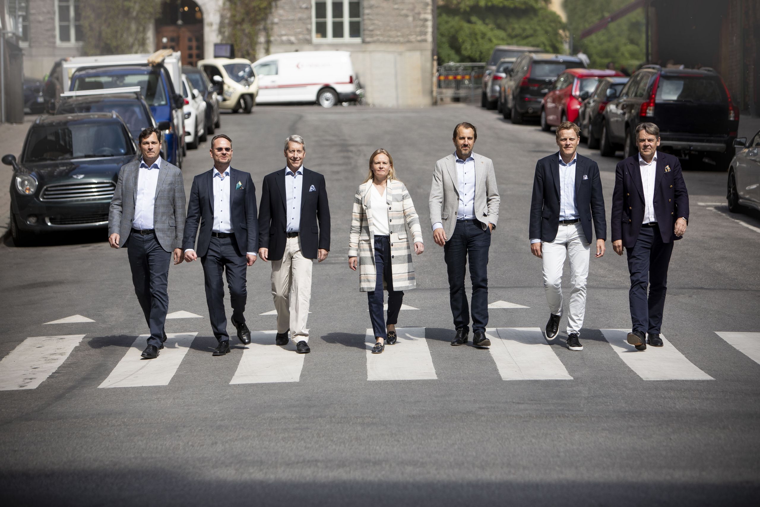 From the left: Claus Nielsen, Per Lundblad , Martin Fassl, Malin Enarson, Niklas Stenberg, Patrik Klerck, Hans Andersén